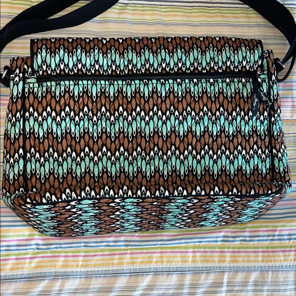 Vera Bradley‎ Teal and Brown Messenger Laptop Bag